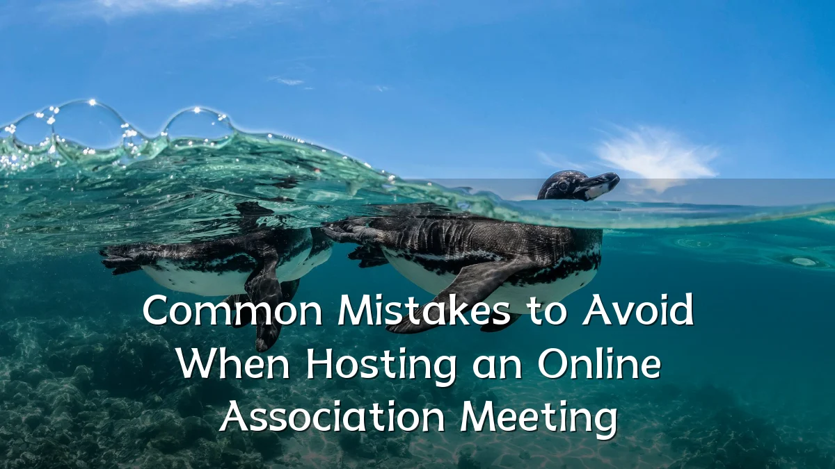 Common Mistakes to Avoid When Hosting an Online Association Meeting